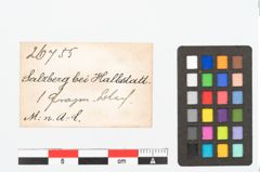 Etikett zu Bronzeblech (NHMW-PRAE-026755)